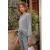 imagePRETTYGARDEN Womens Fall 2026 Pullover Sweater Casual Long Sleeve Loose Chunky Knit Tops Blouse Winter Fashion ClothingLight Grey
