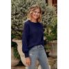 imagePRETTYGARDEN Womens Fall 2026 Pullover Sweater Casual Long Sleeve Loose Chunky Knit Tops Blouse Winter Fashion ClothingNavy