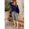 imagePRETTYGARDEN Womens Fall 2026 Pullover Sweater Casual Long Sleeve Loose Chunky Knit Tops Blouse Winter Fashion ClothingNavy