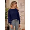 imagePRETTYGARDEN Womens Fall 2026 Pullover Sweater Casual Long Sleeve Loose Chunky Knit Tops Blouse Winter Fashion ClothingNavy