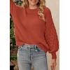 imagePRETTYGARDEN Womens Fall 2026 Pullover Sweater Casual Long Sleeve Loose Chunky Knit Tops Blouse Winter Fashion ClothingOrange