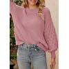imagePRETTYGARDEN Womens Fall 2026 Pullover Sweater Casual Long Sleeve Loose Chunky Knit Tops Blouse Winter Fashion ClothingPink