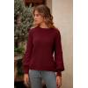 imagePRETTYGARDEN Womens Fall 2026 Pullover Sweater Casual Long Sleeve Loose Chunky Knit Tops Blouse Winter Fashion ClothingRed