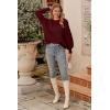 imagePRETTYGARDEN Womens Fall 2026 Pullover Sweater Casual Long Sleeve Loose Chunky Knit Tops Blouse Winter Fashion ClothingRed