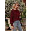 imagePRETTYGARDEN Womens Fall 2026 Pullover Sweater Casual Long Sleeve Loose Chunky Knit Tops Blouse Winter Fashion ClothingRed