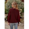 imagePRETTYGARDEN Womens Fall 2026 Pullover Sweater Casual Long Sleeve Loose Chunky Knit Tops Blouse Winter Fashion ClothingRed
