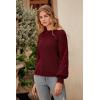 imagePRETTYGARDEN Womens Fall 2026 Pullover Sweater Casual Long Sleeve Loose Chunky Knit Tops Blouse Winter Fashion ClothingRed