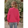 imagePRETTYGARDEN Womens Fall 2026 Pullover Sweater Casual Long Sleeve Loose Chunky Knit Tops Blouse Winter Fashion ClothingRose Red