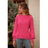 imagePRETTYGARDEN Womens Fall 2026 Pullover Sweater Casual Long Sleeve Loose Chunky Knit Tops Blouse Winter Fashion ClothingRose Red