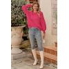 imagePRETTYGARDEN Womens Fall 2026 Pullover Sweater Casual Long Sleeve Loose Chunky Knit Tops Blouse Winter Fashion ClothingRose Red