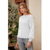 imagePRETTYGARDEN Womens Fall 2026 Pullover Sweater Casual Long Sleeve Loose Chunky Knit Tops Blouse Winter Fashion ClothingWhite
