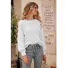 imagePRETTYGARDEN Womens Fall 2026 Pullover Sweater Casual Long Sleeve Loose Chunky Knit Tops Blouse Winter Fashion ClothingWhite