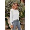 imagePRETTYGARDEN Womens Fall 2026 Pullover Sweater Casual Long Sleeve Loose Chunky Knit Tops Blouse Winter Fashion ClothingWhite