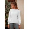 imagePRETTYGARDEN Womens Fall 2026 Pullover Sweater Casual Long Sleeve Loose Chunky Knit Tops Blouse Winter Fashion ClothingWhite