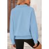 imagePRETTYGARDEN Womens Fall Fashion Half Zip Sweatshirts Long Sleeve Collared Cropped Pullover Tops Trendy Y2K Clothes BlueMedium