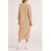 imagePRETTYGARDEN Womens Fall Knit Sweater Dress Long Sleeve Button V Neck Loose Casual Maxi Dresses
