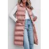 imagePRETTYGARDEN Womens Fall Long Puffer Vest Collared Sleeveless Button Down Warm Jackets Coat Casual Trendy Winter Outerwear
