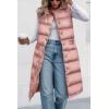 imagePRETTYGARDEN Womens Fall Long Puffer Vest Collared Sleeveless Button Down Warm Jackets Coat Casual Trendy Winter Outerwear
