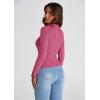 imagePRETTYGARDEN Womens Fall Long Sleeve T Shirts Casual Crew Neck Ribbed Knit Fitted Basic Plain Tee Tops Blouse Hot PinkMedium