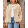 imagePRETTYGARDEN Womens Faux Fur Coat 2026 Fall Fuzzy Fleece Button up Shearling Cropped Jackets Winter Trendy OuterwearBeige