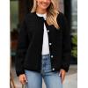 imagePRETTYGARDEN Womens Faux Fur Coat 2026 Fall Fuzzy Fleece Button up Shearling Cropped Jackets Winter Trendy OuterwearBlack