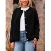 imagePRETTYGARDEN Womens Faux Fur Coat 2026 Fall Fuzzy Fleece Button up Shearling Cropped Jackets Winter Trendy OuterwearBlack