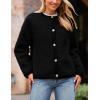 imagePRETTYGARDEN Womens Faux Fur Coat 2026 Fall Fuzzy Fleece Button up Shearling Cropped Jackets Winter Trendy OuterwearBlack