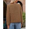 imagePRETTYGARDEN Womens Faux Fur Coat 2026 Fall Fuzzy Fleece Button up Shearling Cropped Jackets Winter Trendy OuterwearBrown