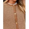 imagePRETTYGARDEN Womens Faux Fur Coat 2026 Fall Fuzzy Fleece Button up Shearling Cropped Jackets Winter Trendy OuterwearCamel