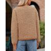 imagePRETTYGARDEN Womens Faux Fur Coat 2026 Fall Fuzzy Fleece Button up Shearling Cropped Jackets Winter Trendy OuterwearCamel