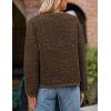 imagePRETTYGARDEN Womens Faux Fur Coat 2026 Fall Fuzzy Fleece Button up Shearling Cropped Jackets Winter Trendy OuterwearCoffee