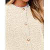 imagePRETTYGARDEN Womens Faux Fur Coat 2026 Fall Fuzzy Fleece Button up Shearling Cropped Jackets Winter Trendy OuterwearWhite