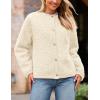 imagePRETTYGARDEN Womens Faux Fur Coat 2026 Fall Fuzzy Fleece Button up Shearling Cropped Jackets Winter Trendy OuterwearWhite