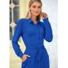 imagePRETTYGARDEN Womens Jumpsuits Fall Long Sleeve Rompers One Piece Outfits For Women 2024 Button up Lounge Wear