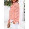 imagePRETTYGARDEN Womens Lace Long Sleeve Button Down BlousePink