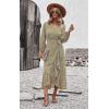 imagePRETTYGARDEN Womens Long Sleeve Vintage Wrap Dress Floral Print VNeck Maxi Dresses with BeltYellow