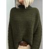 imagePRETTYGARDEN Womens Mock Neck Oversized Sweaters 2026 Long Sleeve Pullover Fall Sweater Knit Jumper Tops Winter ClothingArmy Green