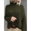 imagePRETTYGARDEN Womens Mock Neck Oversized Sweaters 2026 Long Sleeve Pullover Fall Sweater Knit Jumper Tops Winter ClothingArmy Green