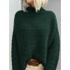 imagePRETTYGARDEN Womens Mock Neck Oversized Sweaters 2026 Long Sleeve Pullover Fall Sweater Knit Jumper Tops Winter ClothingDark Green