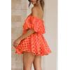 imagePRETTYGARDEN Womens Off The Shoulder Babydoll Dress Short Puff Sleeve Casual A Line Ruffle Summer Dresses
