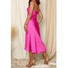 imagePRETTYGARDEN Womens Satin Dress Sleeveless Spaghetti Strap Side Slit Cowl Neck Midi Bodycon Dresses ZRose PinkLarge