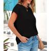 imagePRETTYGARDEN Womens Spring Tops 2026 Summer Shirts Crochet Cap Sleeve Sweater Pullover Cute Beach Vacation ClothesBlack