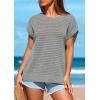 imagePRETTYGARDEN Womens Spring Tops 2026 Summer Shirts Crochet Cap Sleeve Sweater Pullover Cute Beach Vacation ClothesGrey