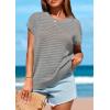 imagePRETTYGARDEN Womens Spring Tops 2026 Summer Shirts Crochet Cap Sleeve Sweater Pullover Cute Beach Vacation ClothesGrey