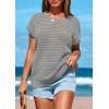imagePRETTYGARDEN Womens Spring Tops 2026 Summer Shirts Crochet Cap Sleeve Sweater Pullover Cute Beach Vacation ClothesGrey
