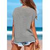 imagePRETTYGARDEN Womens Spring Tops 2026 Summer Shirts Crochet Cap Sleeve Sweater Pullover Cute Beach Vacation ClothesGrey