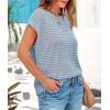 imagePRETTYGARDEN Womens Spring Tops 2026 Summer Shirts Crochet Cap Sleeve Sweater Pullover Cute Beach Vacation ClothesLight Blue