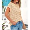 imagePRETTYGARDEN Womens Spring Tops 2026 Summer Shirts Crochet Cap Sleeve Sweater Pullover Cute Beach Vacation ClothesLight Khaki