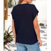 imagePRETTYGARDEN Womens Spring Tops 2026 Summer Shirts Crochet Cap Sleeve Sweater Pullover Cute Beach Vacation ClothesNavy