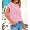 imagePRETTYGARDEN Womens Spring Tops 2026 Summer Shirts Crochet Cap Sleeve Sweater Pullover Cute Beach Vacation ClothesPink